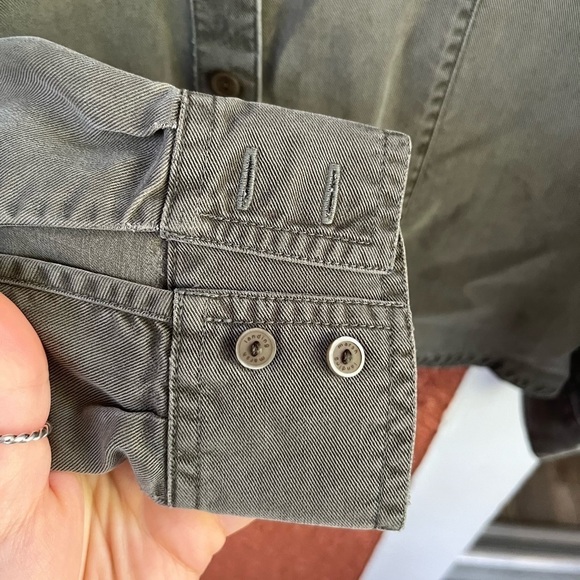 Women’s Marsh Landing Button Down Utility Shirt Green 100% Lyocell - Picture 4 of 7